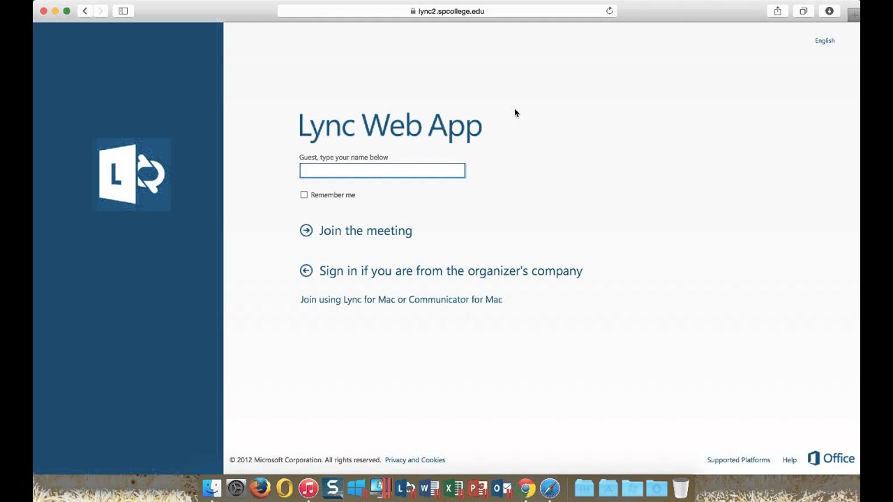 Lync For Mac Web App